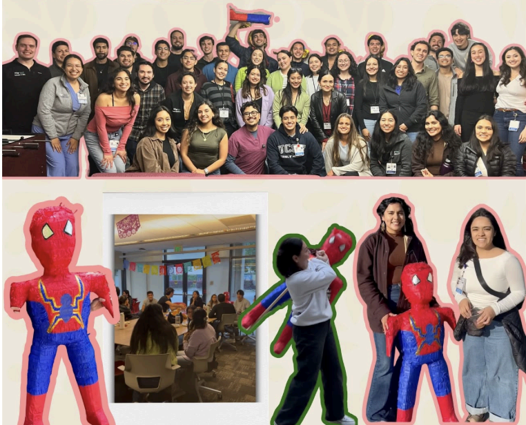 A collage of photos from the Accepted Students Weekend LMSA Dinner welcoming incoming students into the LMSA at UCSF community.