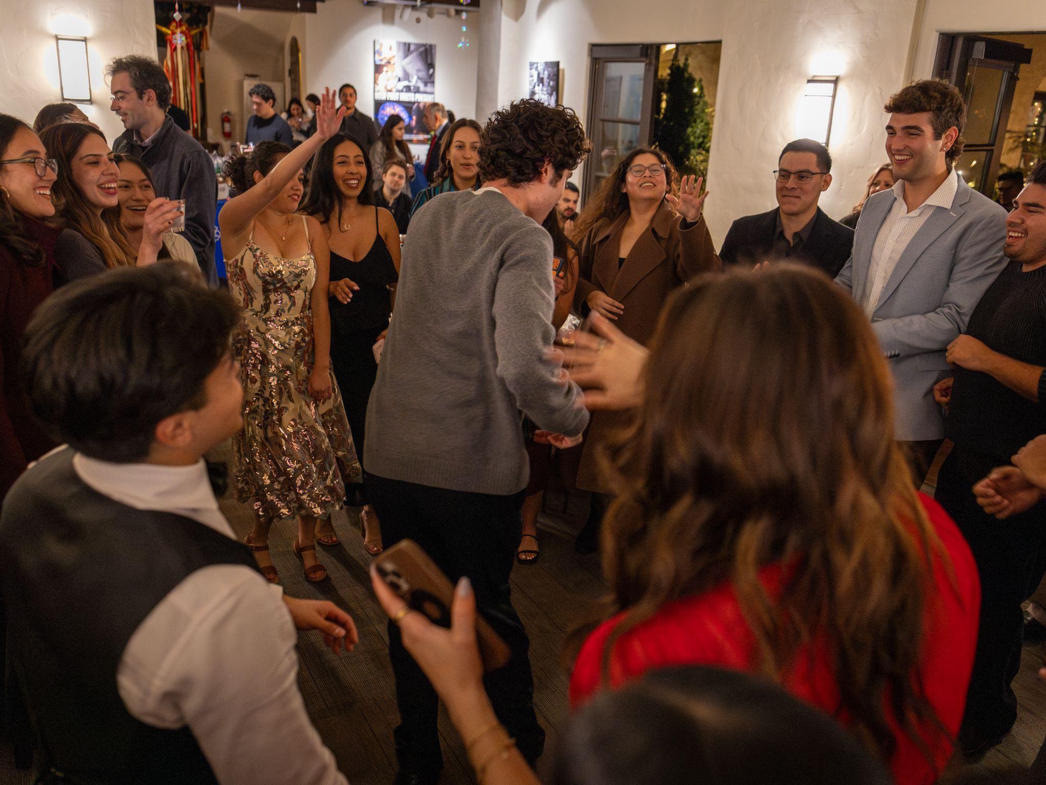 Attendees dancing at Winter Pachanga 2025.